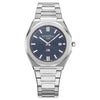 Ρολόι Ανδρικό Roamer R8 Swiss Made Ασημί με Μπλε Καντράν 972980-41-45-25