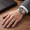 Ρολόι ανδρικό Bulova Mechanical Automatic 98A224 με μπρασελέ και μαύρο Skeleton καντράν