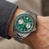 Ρολόι Ανδρικό Bulova Racer Chronograph Ασημί με Πράσινο Καντράν 98B468