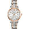 Ρολόι γυναικείο Bulova Diamond Collection 98P176 με δίχρωμο μπρασελέ και ασημί καντράν με μπριγιάν