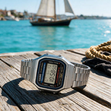 Ρολόι Unisex Casio Vintage Ψηφιακό Ασημί A-168WA-1YES