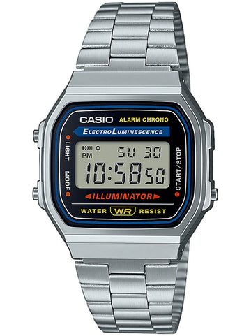 CASIO A-168WA-1YES Vintage Stainless Steel Bracelet