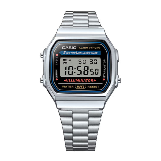 Unisex Vintage Ψηφιακό Ρολόι Casio με Ασημί Μπρασελέ