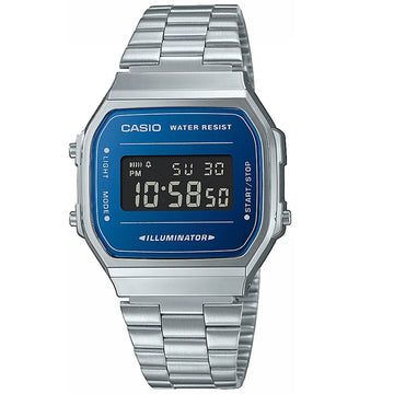 Ρολοί Unisex Casio Vintage A-168WEM-2BEF με μπρασελέ και ψηφιακό καντράν