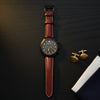 Nautica Chronograph Bordeaux Leather Strap