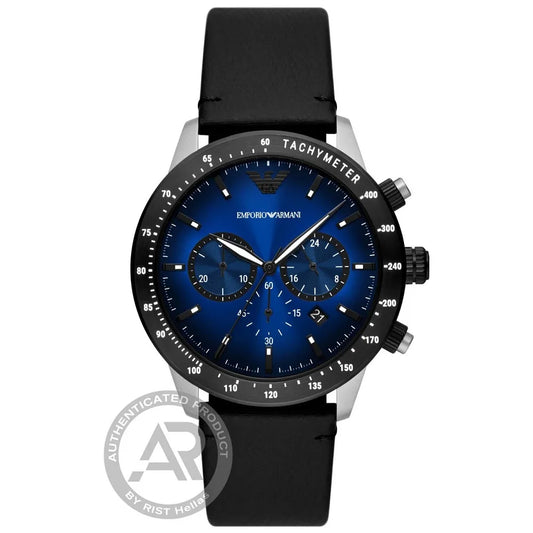 Ανδρικό ρολόι Emporio Armani AR11522 με λουρί και μπλε καντράν