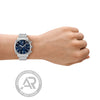 Emporio Armani Kariana Waves Chronograph Silver Stainless Steel Bracelet