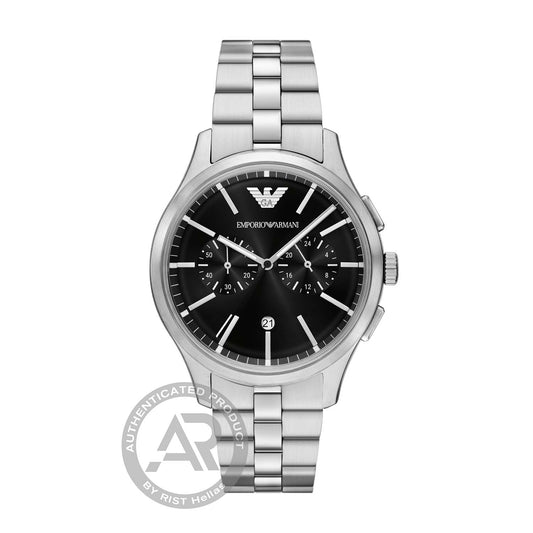 Emporio Armani Dario Chronograph Silver Stainless Steel Bracelet