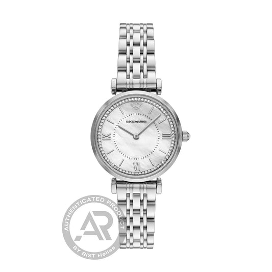 Emporio Armani Gianni T-Bar Silver Stainless Steel Bracelet