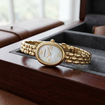 Emporio Armani Two-Hand Gold-Tone Stainless Steel Watch