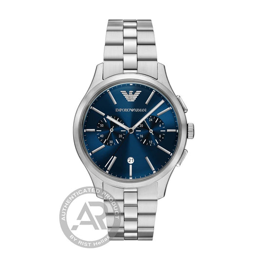 Emporio Armani Ανδρικό Ρολόι Chronograph με Μπλε Καντράν AR11728