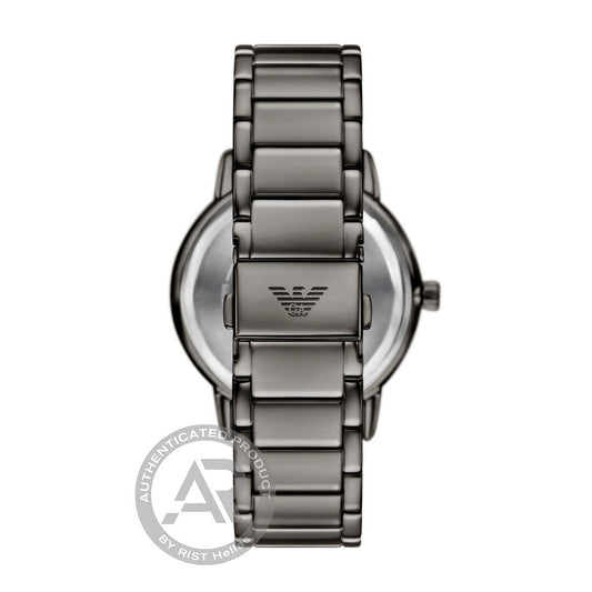 Ανδρικό Emporio Armani γκρι ρολόι με μπλε καντράν
