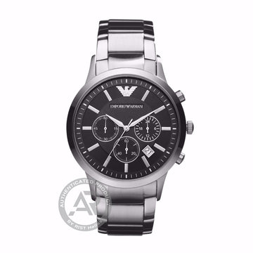 Emporio Armani Ανδρικό Ρολόι Chronograph με Μαύρο Καντράν AR2434
