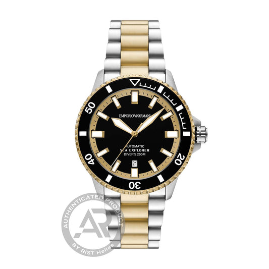 Emporio Armani Sea Explorer Automatic Two Tone Stainless Steel Bracelet