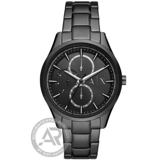 Ρολόι ανδρικό Armani Exchange Multifunction AX1867 με μπρασελέ και μαύρο καντράν