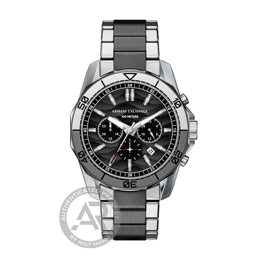 Ανδρικό Ρολόι Armani Exchange Chronograph με Μπρασελέ