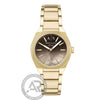 Armani Exchange Sync Quartz Brown Dial Ladies Watch με Xρυσό Μπρασελέ