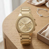 Armani Exchange Ladies` Chronograph με Χρυσό Μπρασελέ
