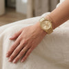 Armani Exchange Ladies` Chronograph με Χρυσό Μπρασελέ