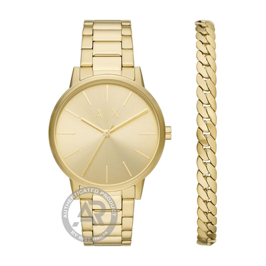 Armani Exchange Cayde Set Gold Stainless Steel Bracelet