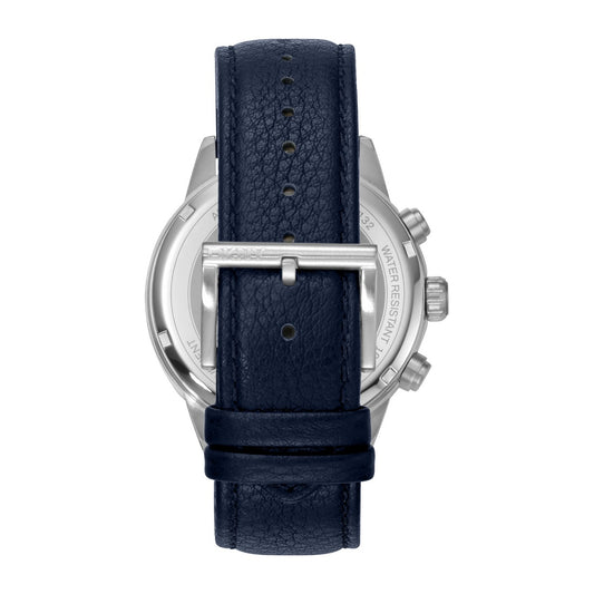 Ανδρικό Ρολόι DKNY Chronograph Μπλε με Δερμάτινο Λουράκι