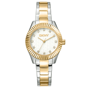 DKNY Chambers Glitz Two Tone Stainless Steel Bracelet