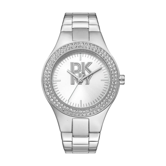 DKNY Parsons Glitz Silver Stainless Steel Bracelet