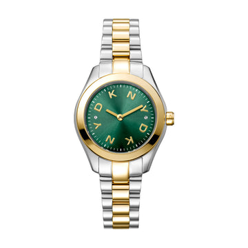 DKNY Astoria Logo Two Tone Stainless Steel Bracelet
