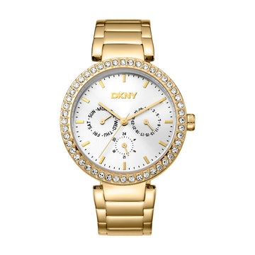 DKNY Downtown Glitz Multifunction Gold Stainless Steel Bracelet