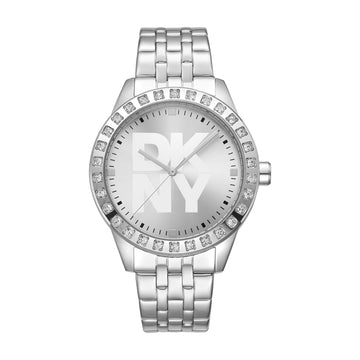 DKNY Parsons Glitz Silver Stainless Steel Bracelet