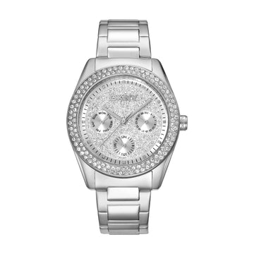 DKNY Chambers Multi Glitz Multifunction Silver Stainless Steel Bracelet