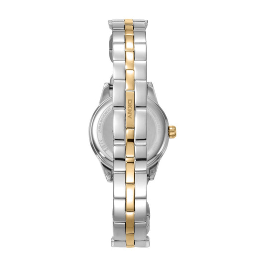 DKNY Γυναικείο Ρολόι Quartz Δίχρωμο με Ασημί Καντράν  DK1L113M0265
