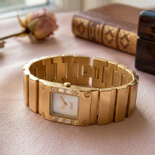Ρολόι Γυναικείο D&G Stainless Steel Κίτρινο Χρυσό