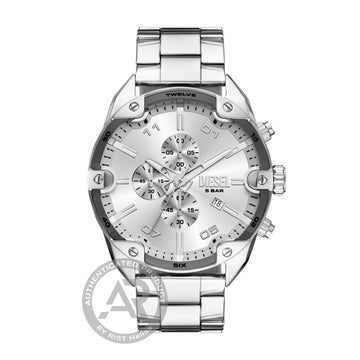 Diesel Spiked Chronograph Silver Stainless Steel Bracelet