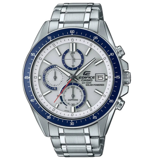 Ρολόι ανδρικό Casio Edifice EFS-S510D-7BVUEF με μπρασελέ και λευκό καντράν