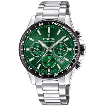 Festina Chronograph Silver Stainless Steel Bracelet