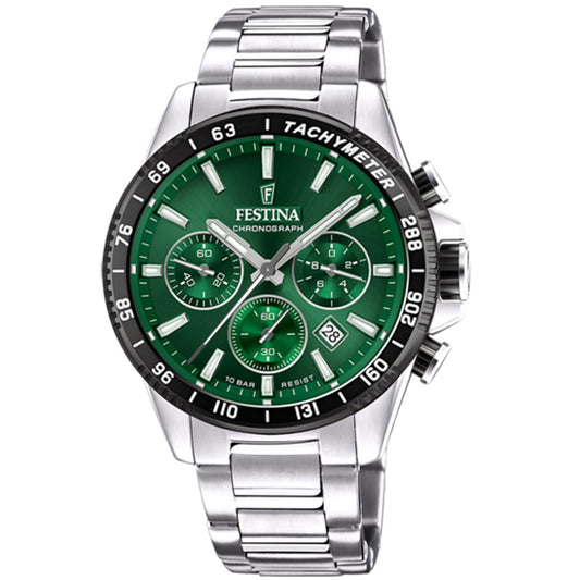 Festina Chronograph Silver Stainless Steel Bracelet