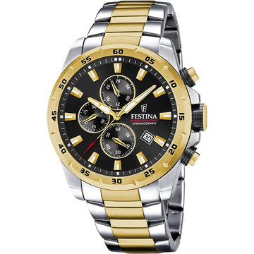 Festina Chronograph Two Tone Stainless Steel Bracelet