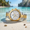 Festina Crystals Two Tone Stainless Steel Chronograph