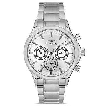 Ferro Multifunction Silver Stainless Steel Bracelet