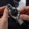 Ρολοί ανδρικό Guess CONNOISSEUR GW0265G1 με μπρασελέ και μαύρο καντράν