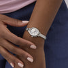 Ρολόι Γυναικείο Guess Mini Oval Ασημί με Ασημί Καντράν και Bangle Μπρασελέ GW0924L1