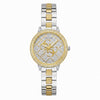 Γυναικείο Ρολόι Guess Δίχρωμο με Κρύσταλλα και Logo Dial