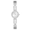 Ρολόι Γυναικείο Guess Crystal Bezel Ασημί με Ασημί Καντράν και Bangle Μπρασελέ GW1016L1