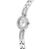 Ρολόι Γυναικείο Guess Crystal Bezel Ασημί με Ασημί Καντράν και Bangle Μπρασελέ GW1016L1