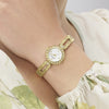 Ρολόι Γυναικείο Guess Lady Glitz Χρυσό με Ασημί Καντράν και Κρύσταλλα GW1016L2