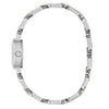 Ρολόι Γυναικείο Guess Mini Logo Ασημί Χρυσό με Ασημί Καντράν και Δίχρωμο Μπρασελέ GW1019L3