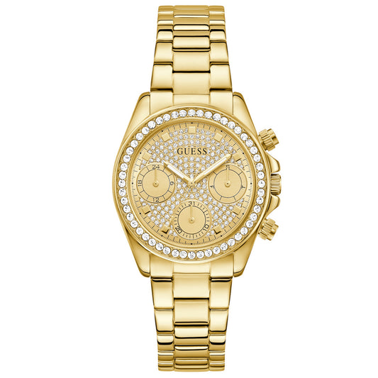 Ρολόι Γυναικείο Guess Χρυσό με Κρύσταλλα GW1037L2