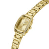 Ρολόι Γυναικείο Guess Crystal Frame Χρυσό με Χρυσό Καντράν και Κρύσταλλα GW1096L2