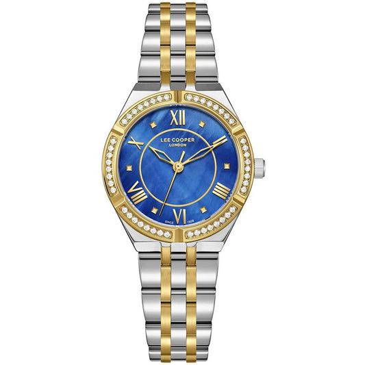 Lee Cooper LC08132.290  Γυναικείο Ρολόι Δίχρωμο με Διακοσμητικές Πέτρες